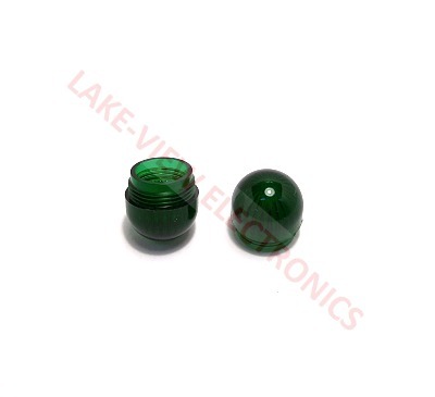 INDICATOR LENS CAP GREEN FLUTED DOME