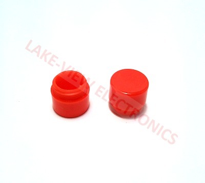 INDICATOR LENS CAP RED FLAT TOP TRANSLUCENT