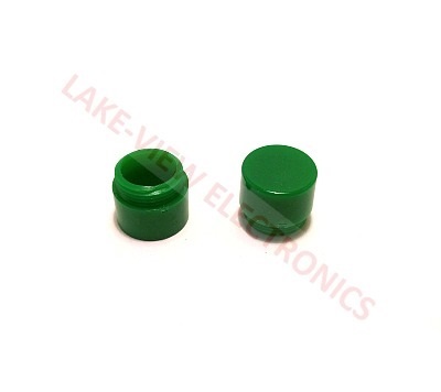 INDICATOR LENS CAP GREEN FLAT TOP TRANSLUCENT