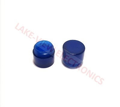 INDICATOR LENS CAP BLUE FLAT TOP TRANSLUCENT