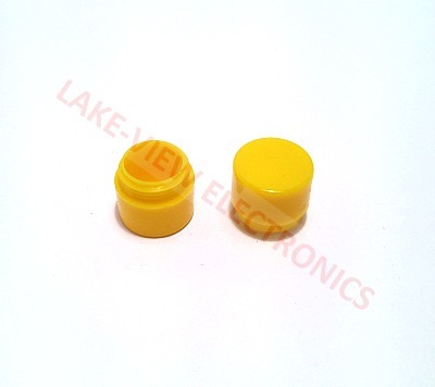 INDICATOR LENS CAP YELLOW FLAT TOP TRANSLUCENT