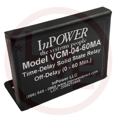 INPOWER VCM-04-60MA RELAY TIME DELAY SOLID STATE 12VDC 15A 0-60MIN OFF DELAY