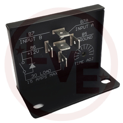 RELAY TIME DELAY SOLID STATE 12VDC 15A 0-60MIN OFF DELAY