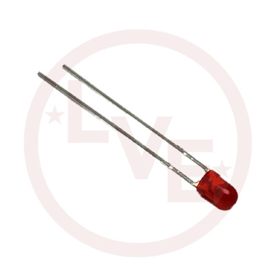 LED 3MM RED DIFFUSED 700NM 25MA 2.25V