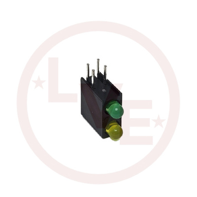 LED INDICATOR 3MM YELLOW/GREEN DIFFUSED